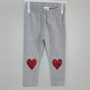 Crazy 8 Girl's Glitter Heart Leggings